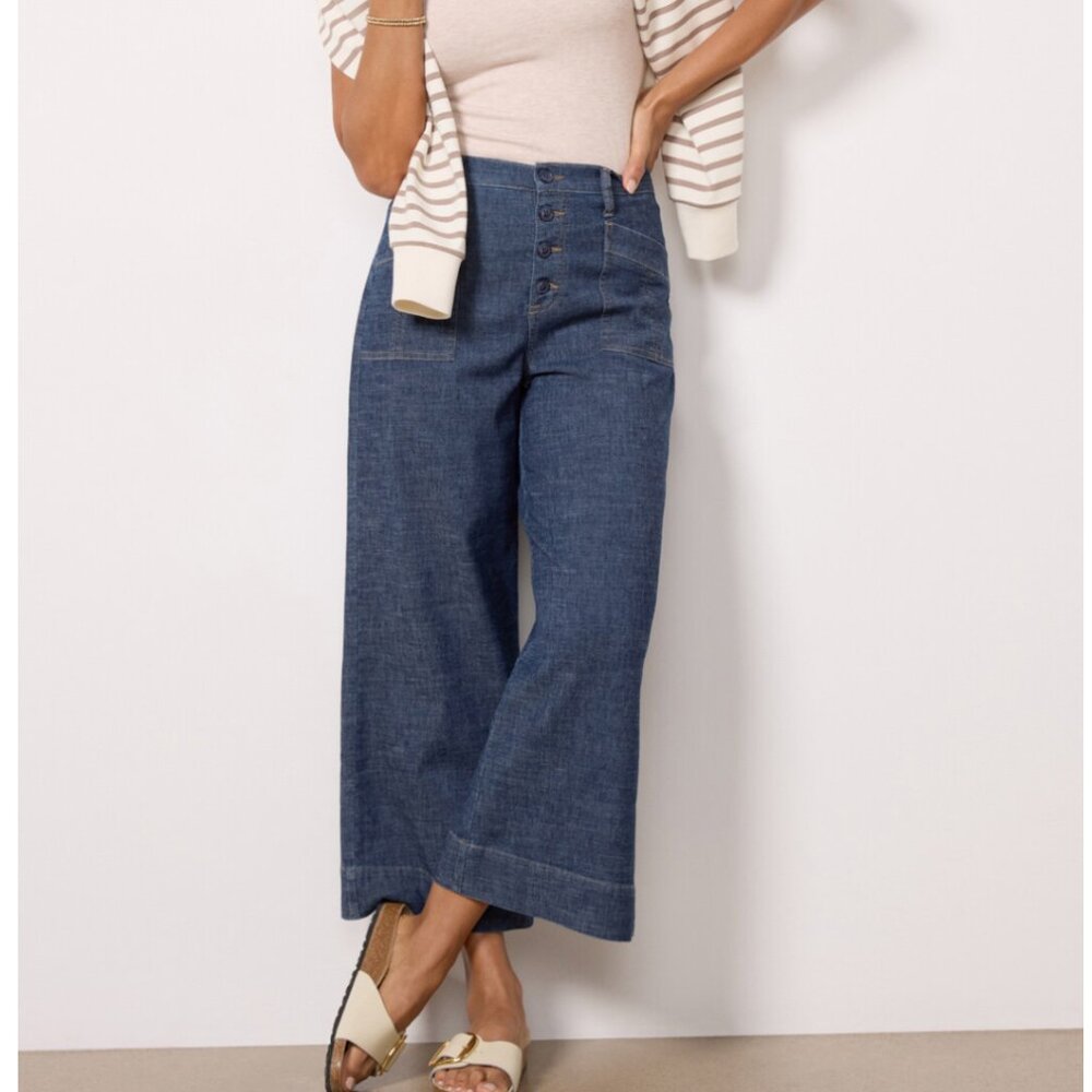 Evereve Joelle Wide Leg Pant Jeans size 28